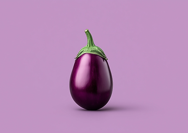 Eggplant on Purple Background