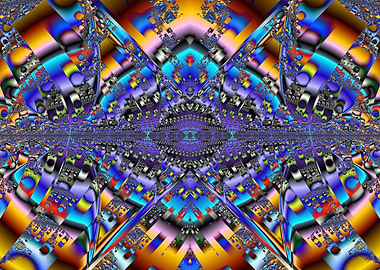 'Diamond Bubbles In Zipper Land' Fractal Art