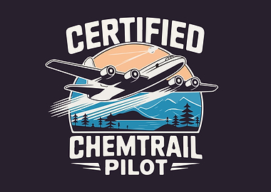 Certified Chemtrail Pilot Airplane Graphic