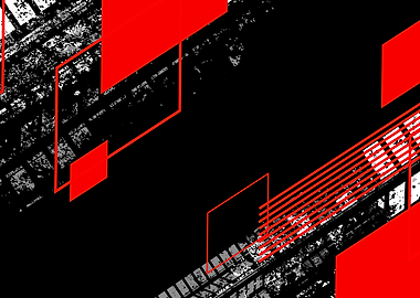 Abstract Tire Track Red and Black