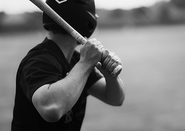 Baseball Player Ready to Bat