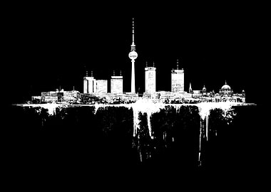 Berlin Skyline Black and White
