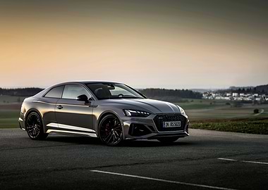 Gray Audi RS 5 Coupe on Road