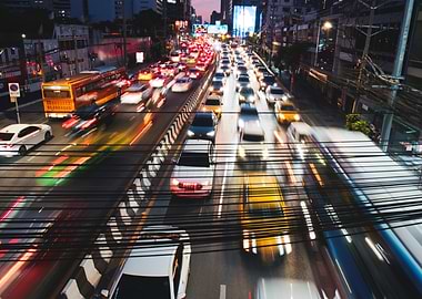 City Traffic at Dusk