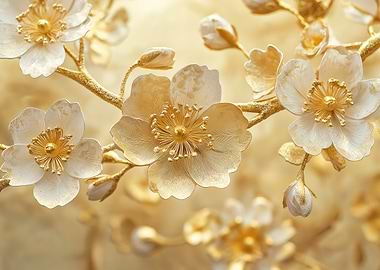 Golden Cherry Blossoms