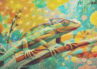 Patriotic Chameleon Photo