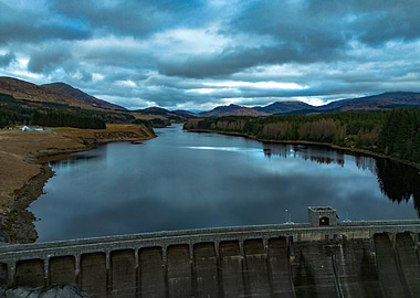Dam and Reservoir Landscape