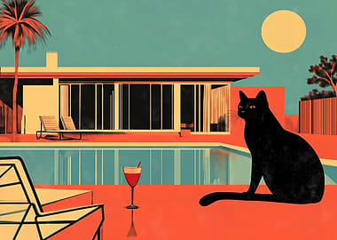 Black Cat Cocktail Pool Tropical