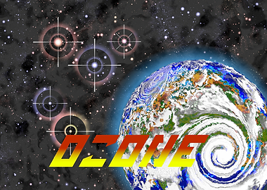 'Ozone' Earth in Space Fractal Art