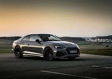 Gray Audi RS 5 Coupe on Road