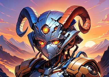 Cyber Capricorn at Sunset
