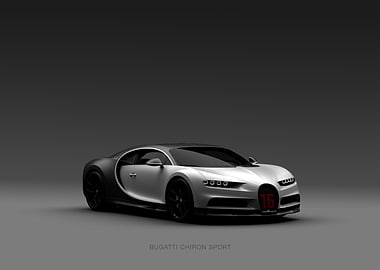 White Front Bugatti Chiron Sport