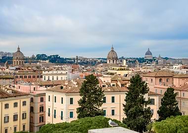 Rome Cityscape with Domes and Buildings