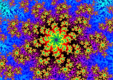 'Popcorn Spiral' Fractal Abstract Art