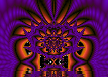 'Purple Larval Shrine' Fractal Art