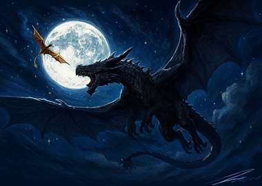 Dragons in the Night Sky