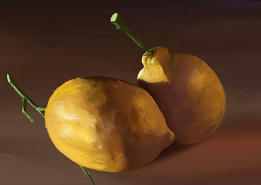 Two Lemons digital painting