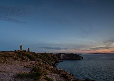 Lighthouse on Cap Fréhel at dusk