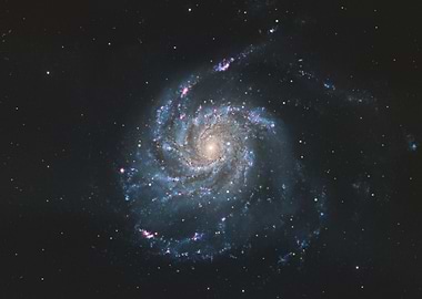 M101 Galaxy in Deep Space