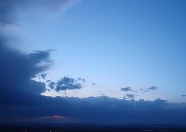 Blue Sky with Clouds at late evening