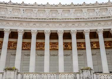 Monumental Building Facade with Columns