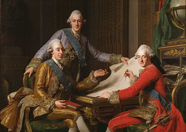 Three Men Examining a Map