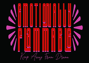 Emotionally Flammable Text Art