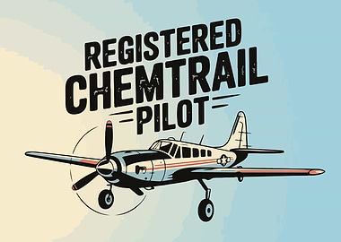 Registered Chemtrail Pilot Airplane Graphic