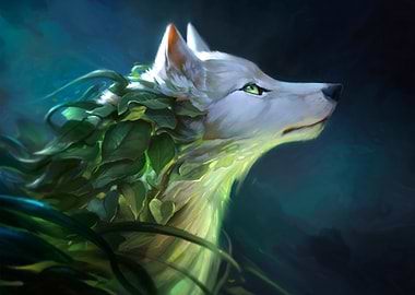 Plant Spirit Wolf - Glimpse in the Darkness