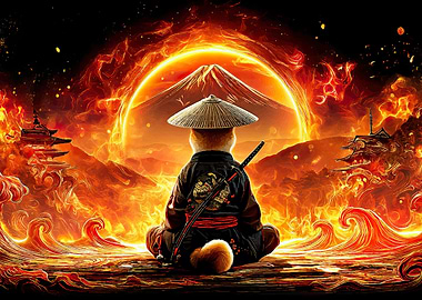 Samurai Shiba Mount Fuji