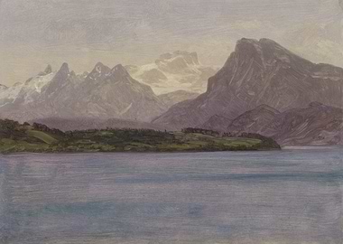 Mountain Lake Landscape Painting