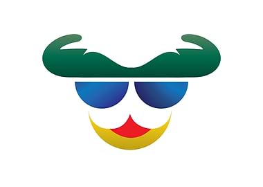 Abstract Face with Sunglasses and Hat