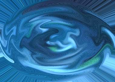 Abstract Blue Swirl DK9