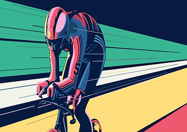 Cyclist in Motion