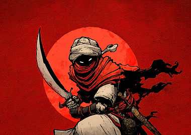 Warrior Sword Red Moon