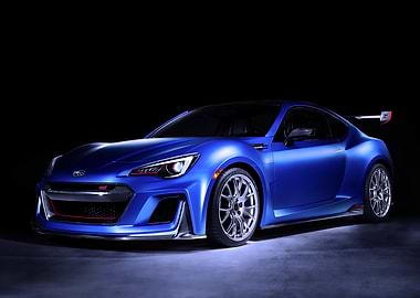 Blue Subaru BRZ STI Concept Car