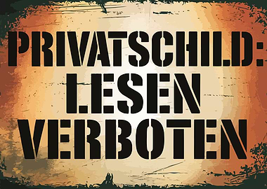 Privatschild: Lesen Verboten Sign