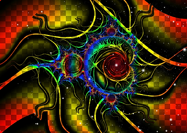 'Plugged In' Colorful Fractal Abstract