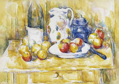 Watercolor Still Life with Fruit