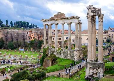 Roman Forum Ruins in Rome, Italy