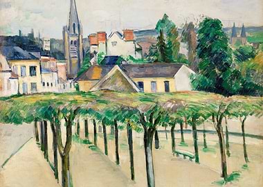 Impressionistic Village Landscape Painting