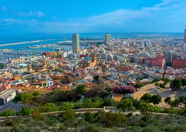 Alicante, Spain cityscape aerial view
