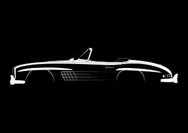 300 SL Roadster Silhouette