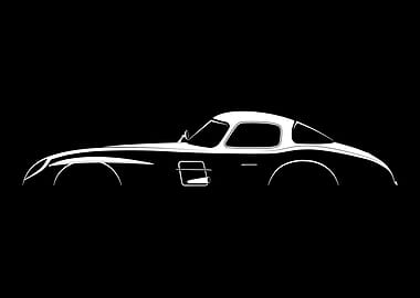 300 SLR Uhlenhaut Coupe (W196) Silhouette