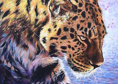 Leopard Portrait Painting