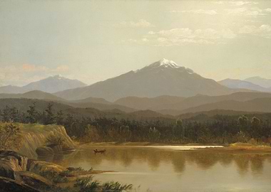 Mountain Lake Landscape Painting