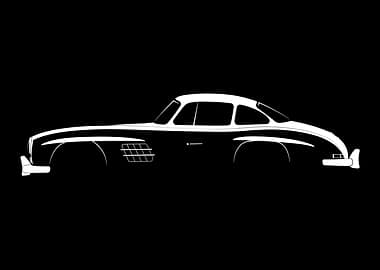 300 SL Gullwing Silhouette