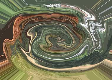 Abstract Swirl of Green and Brown SHA2