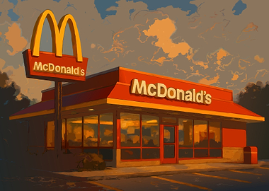 McDonald's Restaurant at Sunset