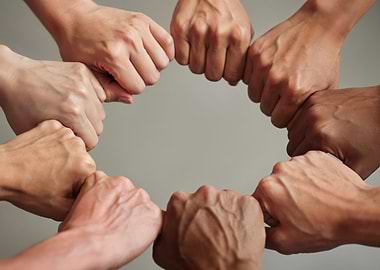 Circle of Fists: Unity and Strength